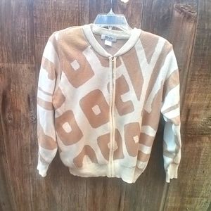 Bleyle Zip Up Cardigan Light Brown/ Beige Size S